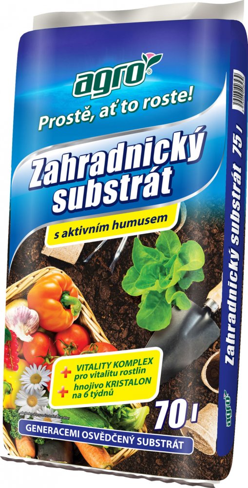 AGRO Záhradnícky substrát 70 l (00011A) s aktívnym humusom