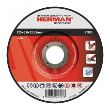 HERMAN kotouč brusný 125 x 6,0 mm se zvýšeným středem