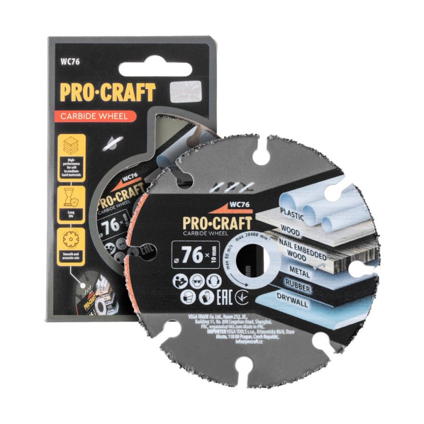 PROCRAFT  WC76 řezný karbidový kotouč