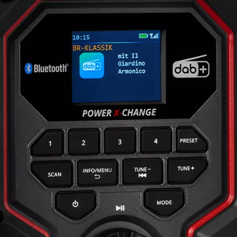 EINHELL TE-CR 18 Li DAB+/FM/BT aku rádio, SOLO (Power X-Change)