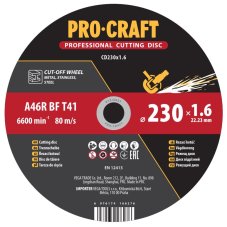 PROCRAFT rezný kotúč na kov 230 × 1,6 mm
