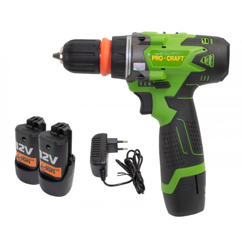 PROCRAFT PA12DFR aku vrtací šroubovák, KIT