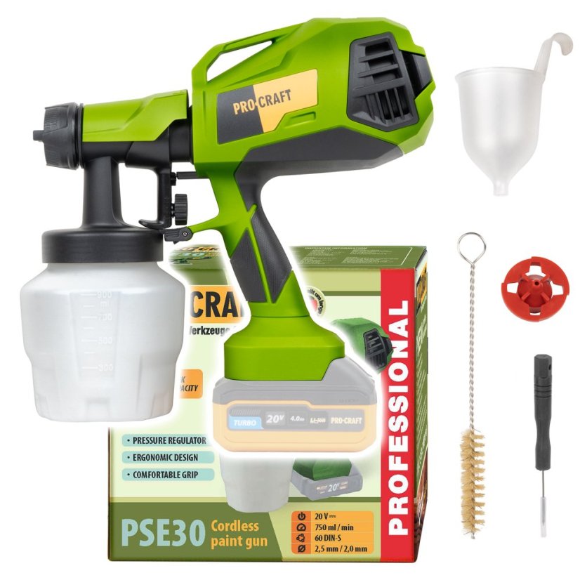 PROCRAFT PSE30 aku striekacie pištole, SOLO