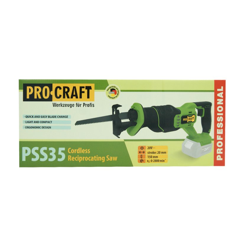 PROCRAFT PSS35bb aku šavlová pila (bez baterie a nabíječky)