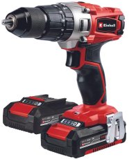 EINHELL TE-CD 18/2 Li-i +64 aku příklepový vrtací šroubovák, KIT 2x 2,0 Ah s příslušenstvím (Power X-Change)