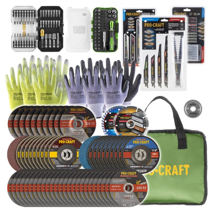 Sada příslušenství v tašce Procraft PRO-SET/BG500 | PRO-SET/BG500