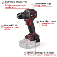 Aku vrtací šroubovák EINHELL PROFESSIONAL TP-CD 18/50-C Li BL ( PXC)