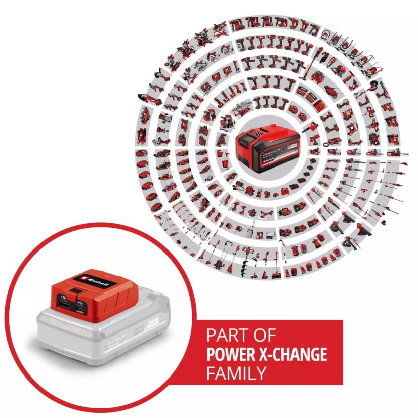 EINHELL TC-CP 18 Li USB A/C - Solo aku adaptér (Power X-Change)
