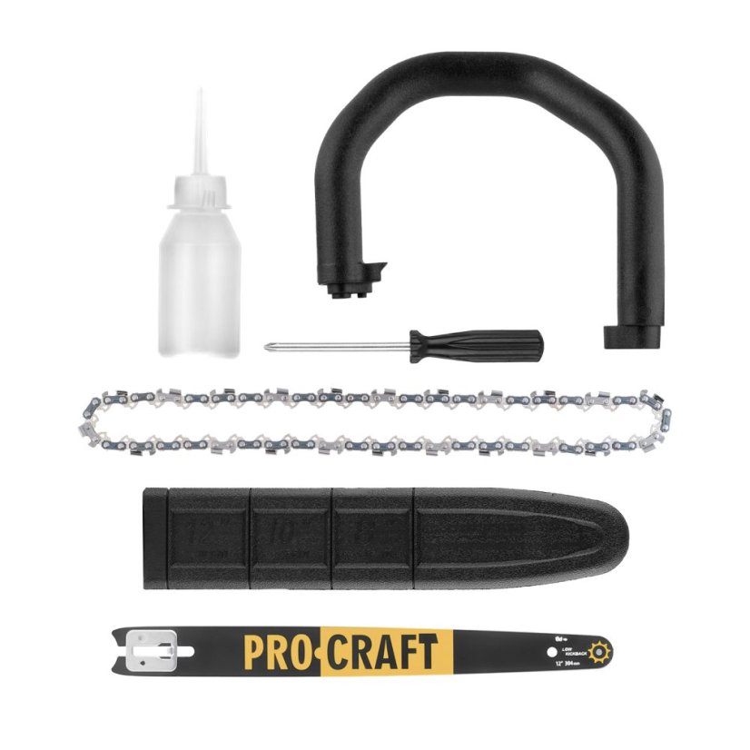 PROCRAFT PKA33 aku řetězová pila prořezávací, KIT (4 Ah, nab, kufr)