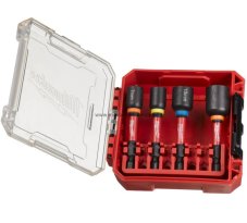 MILWAUKEE sada 4 ks BIT 1/4" x hlavice nástrčná s magnetem