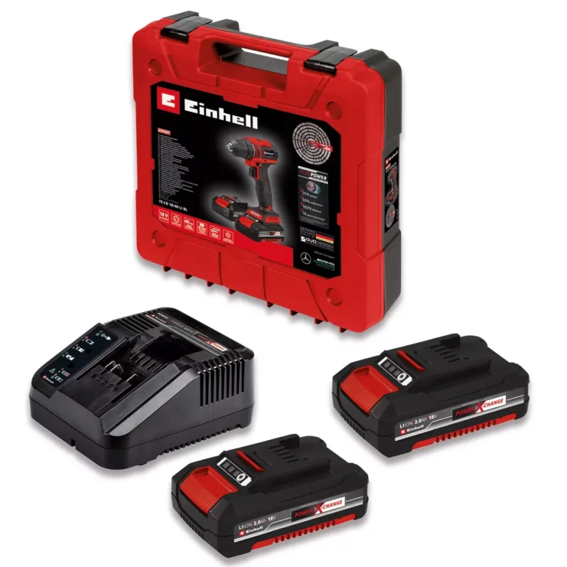 EINHELL TE-CD 18/40 Li BL - 2x2,0Ah aku vrtací šroubovák (Power X-Change)
