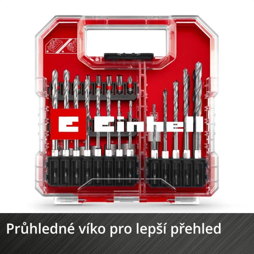 EINHELL sada bitů, hlavic a vrtáků, 40-dílná, L-Case