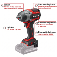 Aku rázový utahovák EINHELL PROFESSIONAL TP-CW 18/750-C Li BL - Solo (PXC)