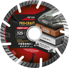 PROCRAFT kotouč diamantový 125 mm segmentový Deep Cut