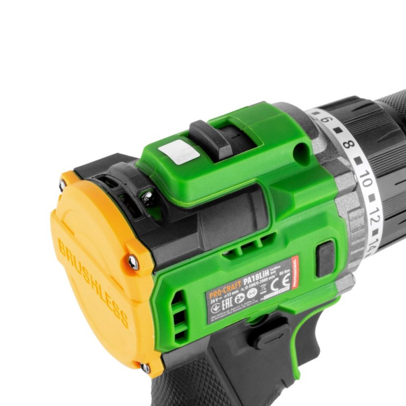 PROCRAFT PA18LiH aku vrtací šroubovák 80Nm se sadou bitů