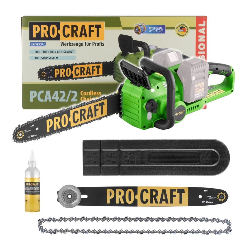 PROCRAFT PCA42/2 aku řetězová pila, SOLO