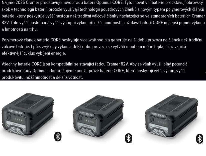 CRAMER 82LM46SX + KIT profesionální aku sekačka s pojezdem