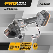 PROCRAFT industrial AG125Abb aku úhlová bruska