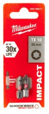 MILWAUKEE SHOCKWAVE™ bit 1/4" TORX T10 x 25 mm (balení 2 ks)