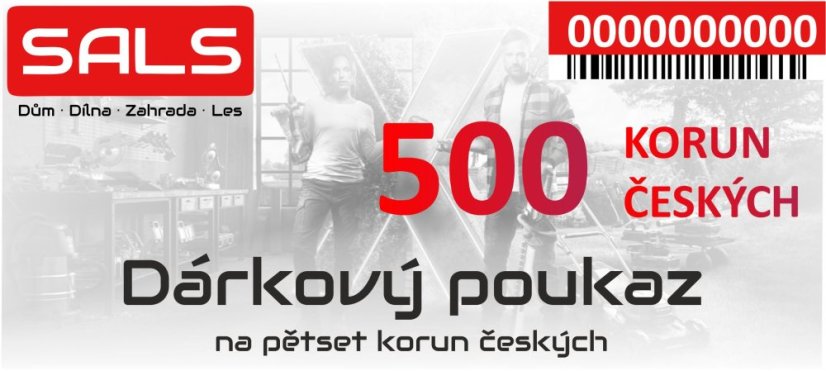 Dárkový poukaz SALS.cz na nákup zboží v hodnotě 500 Kč