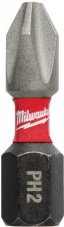 MILWAUKEE SHOCKWAVE bit 1/4" PH 2 x 25 mm, (balení 2 ks)