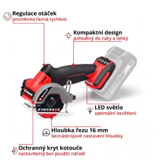 Aku mini úhlová bruska EINHELL PROFESSIONAL TP-CO 18/76 C Li BL - SOLO (PXC)