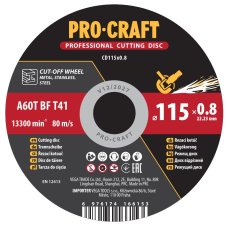PROCRAFT rezný kotúč na kov 115 x 0,8 mm