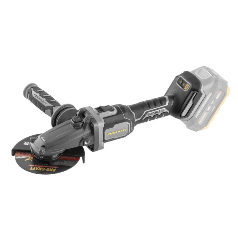 PROCRAFT AG125C-BB aku úhlová bruska s plochou hlavou