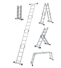 Žebřík čtyřdílný hliníkový 4 x 3 příček