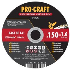 PROCRAFT rezný kotúč na kov 150 × 1,6 mm