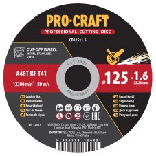 PROCRAFT rezný kotúč na kov 125 x 1,6 mm