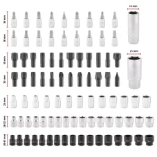 EINHELL E-Case gola sada 1/4" a 3/8" a 1/2", 121 dílů