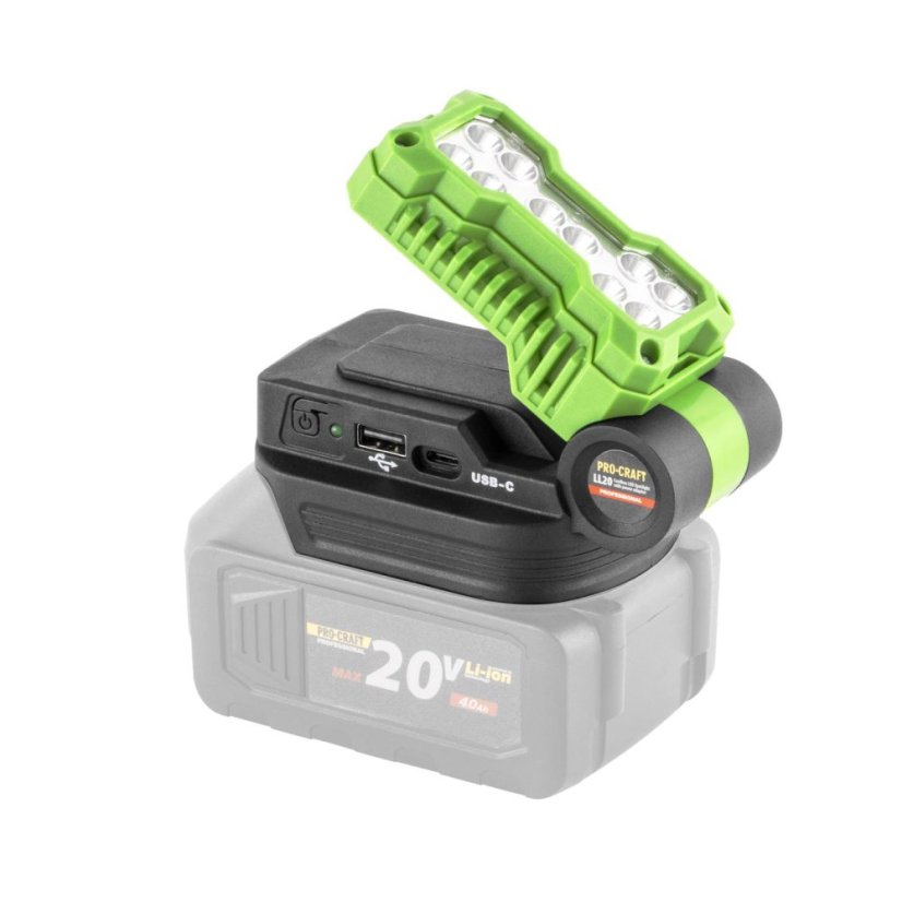 PROCRAFT LL20 aku svítilna s usb adaptérem, SOLO