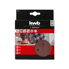 KWB brúsny výsek na suchý zips O 125 mm H8 (sada 25 ks)