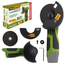 PROCRAFT PGA 12 aku mini uhlová brúska, KIT