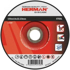 HERMAN brusný kotouč 150 x 6,0 mm se zvýšeným středem