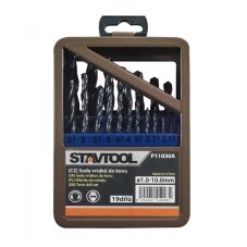 STAVTOOL HSS sada vrtáků do kovu 1-10 mm, 19 dílů
