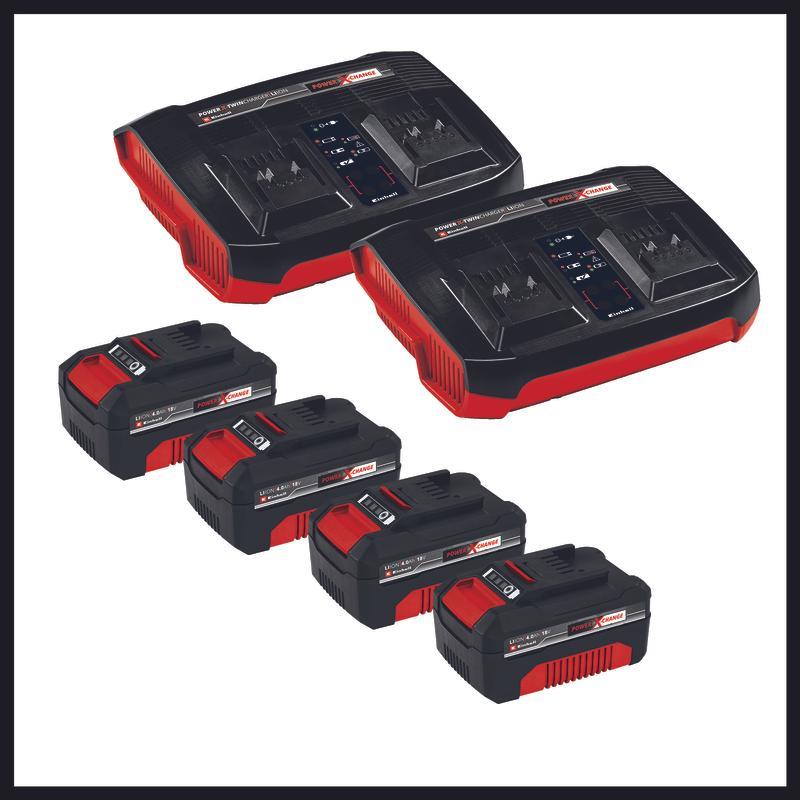 EINHELL GP-CM 36/47 S HW Li - Kit (4x 4,0 Ah) aku sekačka na trávu (Power X-Change)