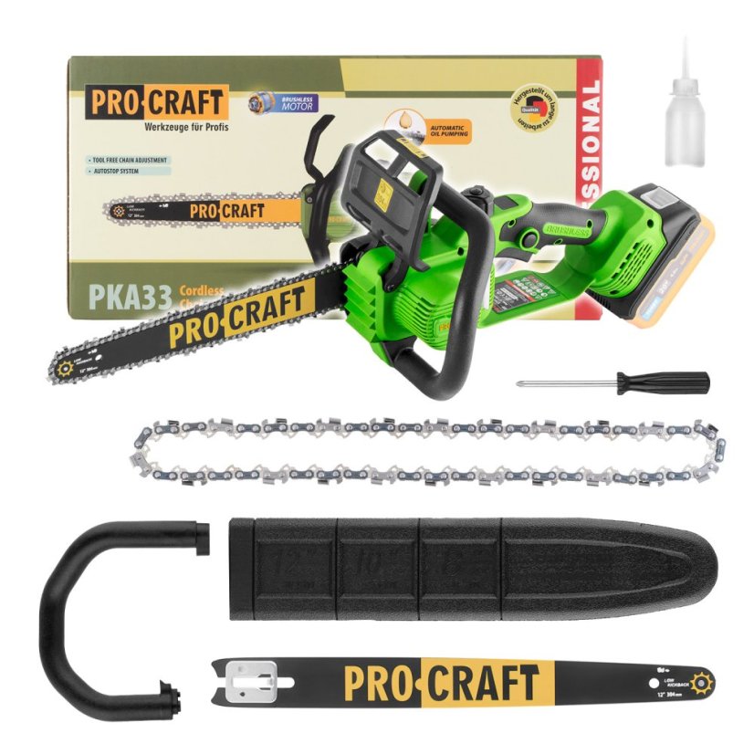 PROCRAFT PKA33 aku řetězová pila prořezávací, SOLO