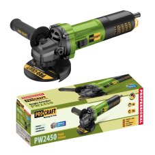 PROCRAFT PW2450 bezuhlíková úhlová bruska s regulací a plynulým rozběhem