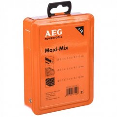 AEG Maxi-Mix sada vrtákov do muriva, dreva a HSS-R vrtáky, 18-dielna, 3-10 mm