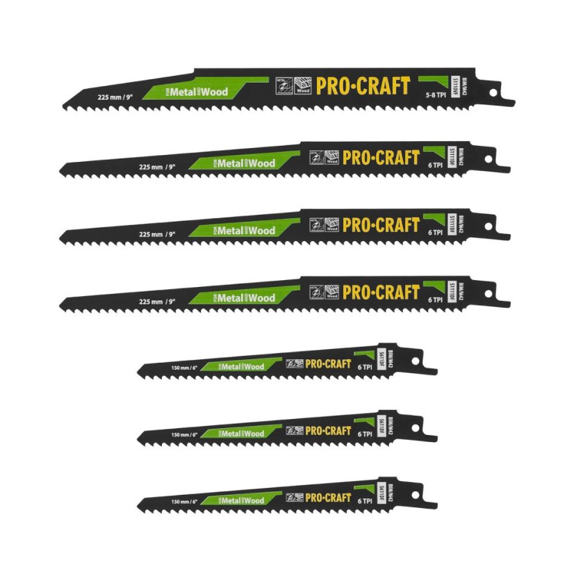 Sada pilových plátků do pily ocasky Procraft SB12
