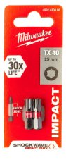 MILWAUKEE SHOCKWAVE™ bit 1/4" TORX T50 x 25 mm (balení 2 ks)