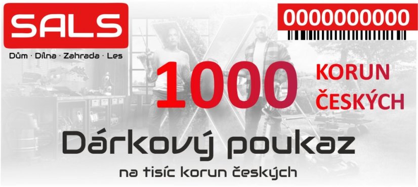 Dárkový poukaz SALS.cz na nákup zboží v hodnotě 1000 Kč