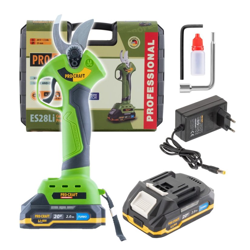 PROCRAFT ES28Li aku nůžky na větve, KIT