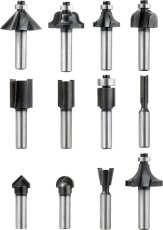 KWB sada tvarovacích fréz do dřeva 12 dílů