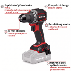EINHELL PROFESSIONAL TP-CD 18/70-C Li BL - Solo aku vrtačka (PXC)