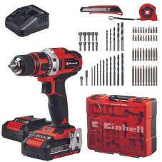 EINHELL TE-CD 18/40 Li +69 aku vrtací šroubovák, KIT 2x 2,0 Ah s příslušenstvím (Power X-Change)