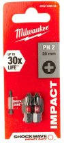 MILWAUKEE SHOCKWAVE™ bit 1/4" PZ 2 x 25 mm (balení 2 ks)