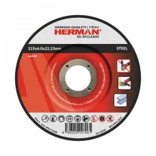 HERMAN kotouč brusný 115 x 6,0 mm se zvýšeným středem